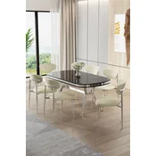 Hanah Home Trpezarijski set, 7 komada, Svetlozeleni