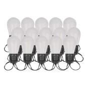 GoSmart LED svetlo. veriga – 15× zabavne žarn., 15 m, zunanjo in notranjo upor., RGB, WiFi
