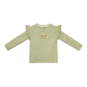 little dutch otroška majica z dolgimi rokavi green