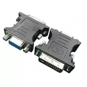 GEMBIRD A-DVI-VGA-BK Adapter DVI-A 24-pin male to VGA 15-pin HD (3 rows) female, black DVI-I