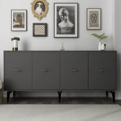 Hanah Home Konzolni sto Sinta, 180x82.6x35 cm, Antracit