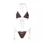 Juicy Couture Bikini TAIHITI CHARM GOTHIC čokolada/pastelno roza