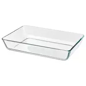 MIXTUR Posuda za pecnicu/serviranje, bistro staklo, 35x25 cm