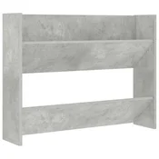 Vidaxl Stenska omara za čevlje betonsko siva 80x18x60cm inženirski les