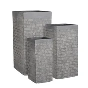 PVC lonec Tallin, kvadraten, črn, 35,5x35,5xH71,5cm
