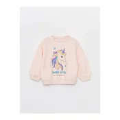 LC Waikiki Crew Neck Long Sleeve Printed Sweatshirt for Baby Girl