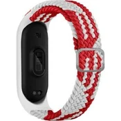 Beline Beline Mi Band 3/4 Tekstilni pašček rdeč/bel rdeč/bel