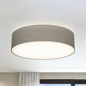 B.K. Licht Stropna svetilka Litora, taupe, O 38 cm, tekstil, E27 - Dnevna soba/jedilnica - siva - Tkanine/tekstil
