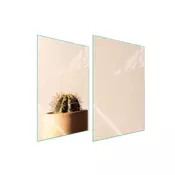 shumee STEKLENA ZAŠČITNA KROŽNIKA ZA KUHINJO 2x35x52 CACTUS