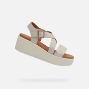 Cream womens sandals Geox Xand 2.2S - Womens