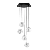 Mat črna kovinska LED zatemnitvena viseča svetilka s senčilom iz akrilnega stekla o 30 cm Ifos – Nova Luce