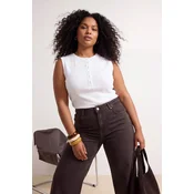 Trendyol Curve Ženska majica TBBSS26CV00017, Bela