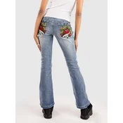 Ninth Hall Alyssia Rose Rhinestone Jeans blue wash