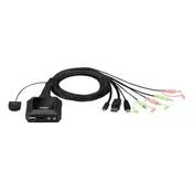 ATEN CS52DP stikalo KVM Črna