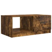 Vidaxl Klubska miza Dimljen hrast 90 x 50 x 37 cm Inženirski les