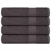 vidaXL Brisače 4 kos FROGN antracit 100x200 cm 100 % bombaž