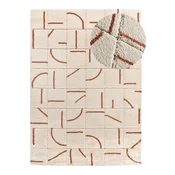 Opečnato oranžno-kremno bela preproga 133x190 cm Brenda – Universal