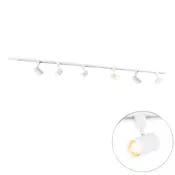 Sodoben tirni sistem razsvetljave s 6 belimi reflektorji enofazni 200 cm - Iconic Jeana