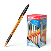ErichKrause ErichKrause Kemični svinčnik R-301 0,7, črn grip Orange Stick s pokrovčkom, 50 kos 50 KOS, (20862028)