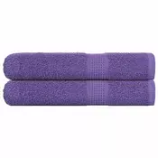 shumee vidaXL Brisače za savno 2 kos vijolična 80x200 cm 360 g/m2 100% bombaž
