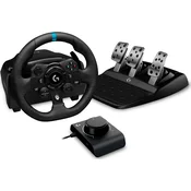 Logitech G923 dirkalni volan s pedali in Racing adapter črne barve za Xbox & PC