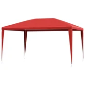 Šator za zabave 400 x 300 x 255 cm Crvena PE i celik