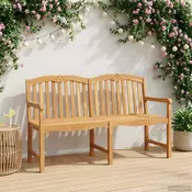 vidaXL Ročno izrezljana klop z rose Naravna 150 x 60,5 x 95 cm