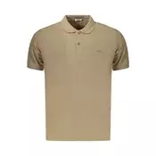 Moška rjava polo majica s kratkimi rokavi