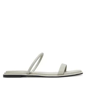 Natikači Calvin Klein Flat Sandal Squared 2-Bar Lth HW0HW02532 Bež