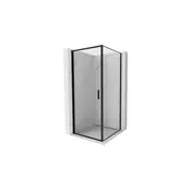 Mexen Exo nihajna pršna kabina 90 x 90 cm, prosojna, črna - 817-090-090-70-00