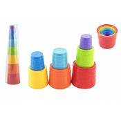Teddies Kubus piramidna sestavljanka iz plastike okrogle barve 12m+