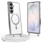 Overboard Ovitek za Samsung Galaxy S26 Plus, Electro MagSafe, srebrn + vrvica za vstavljanje