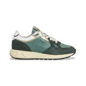 Pepe Jeans za ženske. PLS600010 Usnjene superge Marlon Metal green (40), Ravna stran, 1 do 3 cm, Čipke, Priložnostno, Zelena