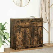 Komoda s ladicama dimljenog hrasta 80x34x76cm konstruirano drvo