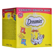 Dreamies DREAMIES Boks Raznolikosti poslastice za mačke, 12x60 g