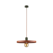 Luster na sajli SILA 1xE27/15W/230V precnik 40 cm ciglasta/zelena