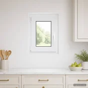 vidaXL Okno za klet RISOR 50 x 55 cm PVC in steklo
