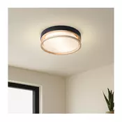 Brilagi - Plafonsko svetlo ORINO 2xE27/40W/230V precnik 27 cm crna/hrast