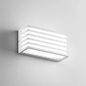 INTEC LED zunanja stenska svetilka Dukrot, bela, širina 22 cm, kovina - Sodobni - Aluminij