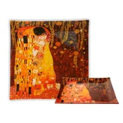 Carmani, dekorativni stekleni krožnik Gustav Klimt - poljub, poljub 30x30cm
