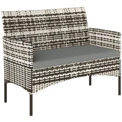 Homestar Vrtna zofa za 2 osebi 115x63x85 cm svetlo siva