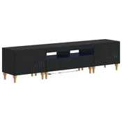 vidaXL 3-delni LED TV omarica Črna Inženirski les