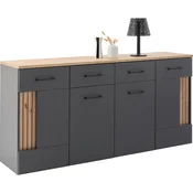 Modern Living Široka Komoda Amare, Antracit, Barva Hrasta