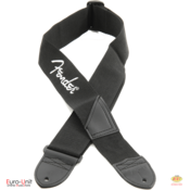 Fender 2 Black Poly Strap w/ White Logo remen za gitaru