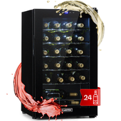 Klarstein Shiraz 24 Uno, vinoteka, 67 L, 24 boce, touch screen, 5 – 18 °C, crna