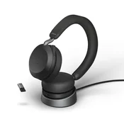 Slušalke brezžične Jabra naglavne z mikrofonom USB BT Evolve2 75 MS Teams Stereo črna ANC (27599-999-989)