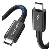BLITZWOLF BW-HDC8 kabel za prijenos podataka Tip-C - Tip-C, 150 cm, crni BW-HDC8 1,5 m