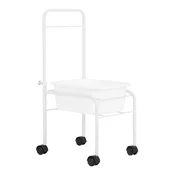 shumee Tuš kad za pedikuro na kolesih, bela