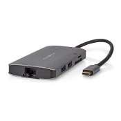 UNBRANDED USB adapter z več vrati, USB-C na HDMI/Micro SD/RJ45/SD/USB-C/3xUSB-A