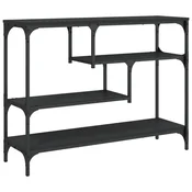 Vidaxl Konzolna mizica črna 100x30x75 cm inženirski les